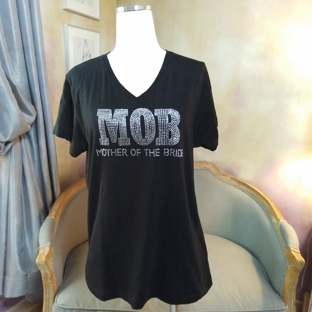 Rhinestone Mother Of The Bride tee, like new!